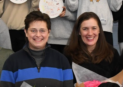 Long time Science Olympiad Coaches Susan Boomer (left) and Julie Cox (right) are leading the team virtually again this year.