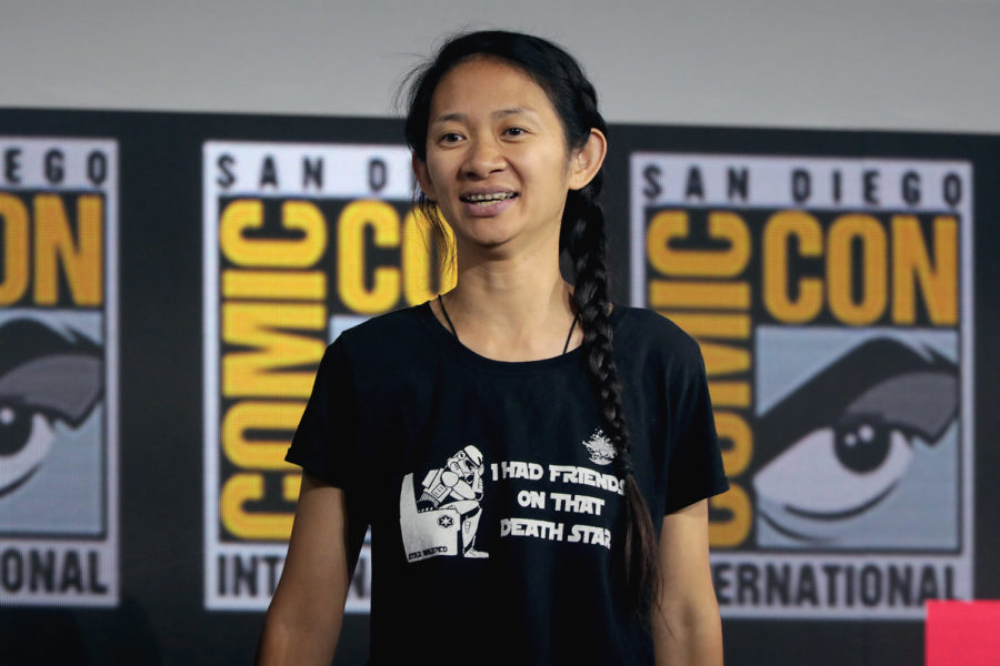 Chloe Zhao talking at the Comic Con in San Diego, California in 2019 about her upcoming film Eternals. Eternals is Zhao’s first time working with Marvel, a very well known movie company, and after her success at the Oscars, many people are excitedly waiting for what could be her next big film.