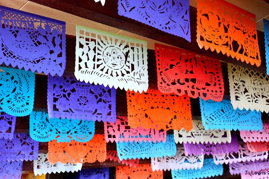 Papel Picado is a decorative kind of Mexican folk art made by cutting elaborate designs into sheets of tissue paper.