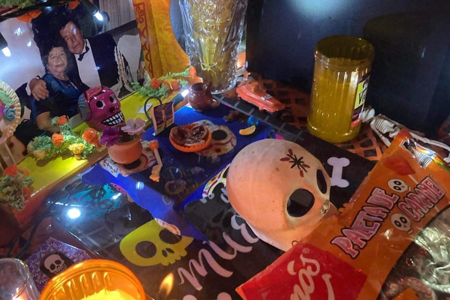 Alters like these are set up to honor deceased family members every year on Dia Des Los Muertos
