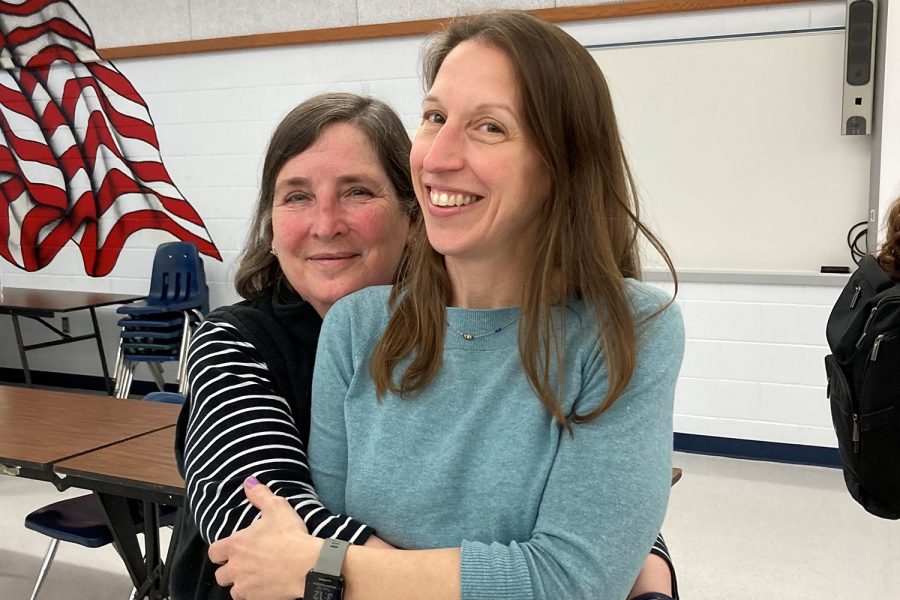 Ms. Haley (right) will do her best to pay homage to her mentor and friend Ms. Miller (left) after Millers retirement this year.