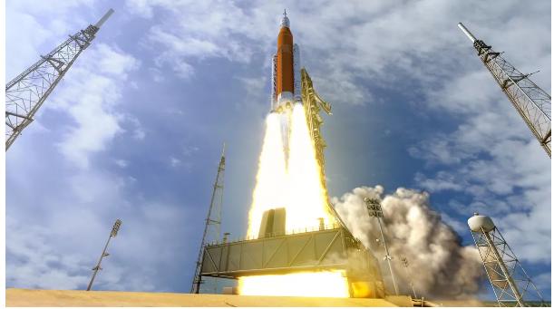 NASAs+Space+Launch+System+rocket+will+launch+with+Orion+atop+it+from+Launch+Complex+39B+at+NASA%C2%B9s+modernized+spaceport+at+Kennedy+Space+Center+in+Florida.
