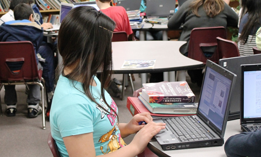 With students on laptops much of the day, teachers and administrators are discouraging use during breaks like recess and lunch.