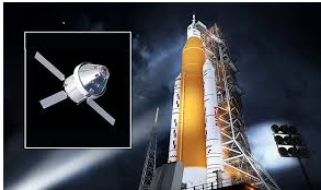 The new SLS rocket will launch Artemis missions with the Orion spacecraft on top.
