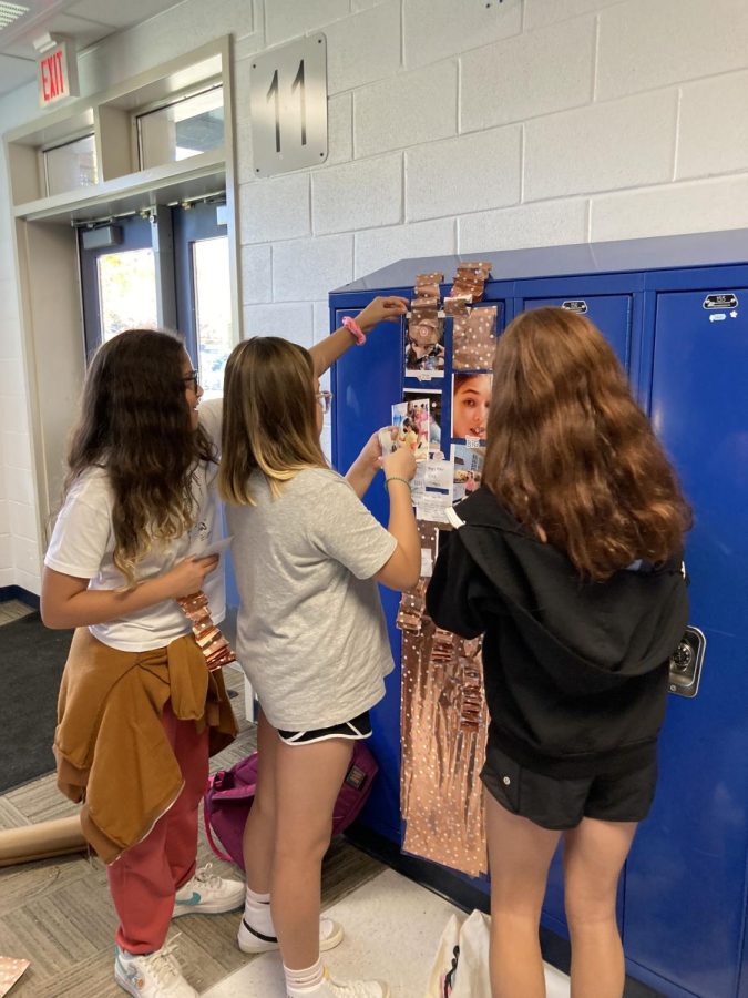 Decorating lockers is a time honored way to celebrate birthdays in middle school. 
