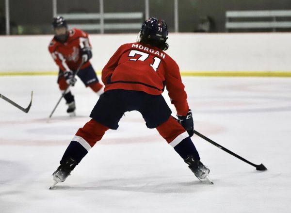 7th grader Zuma M. has a coveted spot with the Little Caps hockey team. 